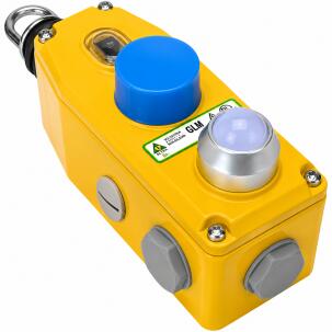 Chave de Emergência por Cabo 143062AS - GLM Até 50m 1NA+3NF Alumínio IP67 com Led DC 24V Cat.4