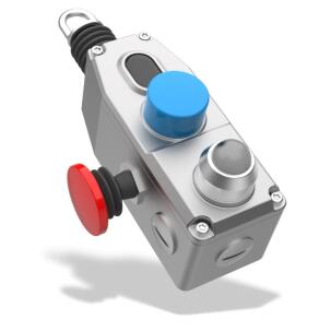 Chave de Emergência por Cabo 148066AS - GLM-SS Até 50m 1NA+3NF Inox IP69K com Led DC 24V com Emergência Cat.4
