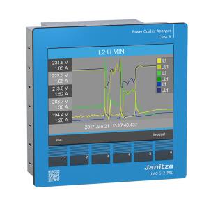 Analisador de energia UMG 512-PRO Classe A 4 canais de tensão até 600V 6 canais de corrente com RCM Mem 256MB RS485 Profibus Ethernet Alimentação 110/220 VCA