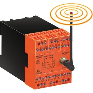 Rele de Segurança Wireless BI5910.03/00MF9 para Botoeira de Emergência Até 200m 3NA Cat.4 DC 24V