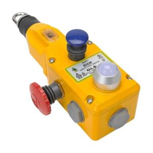 Chave de Emergência por Cabo 142017AS - GLS Até 80m 1NA+2NF Alumínio IP67 com Led DC 24V com Emergência Cat.4