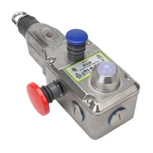 Chave de Emergência por Cabo 144019AS - GLS-SS Até 100m 1NA+3NF Inox IP69K com Led DC 24V com Emergência Cat.4
