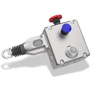 Chave de Emergência por Cabo 145009AS - GLHR-SS Até 100m 2NA+4NF Inox IP69K com Led DC 24V com Emergência Cat.4