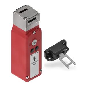 Chave de Segurança com Trava por Mola 201001HF - KLP 2NA+4NF Plástico IP67 Solenoide AC/DC 24V Atuador Flexível Cat.4