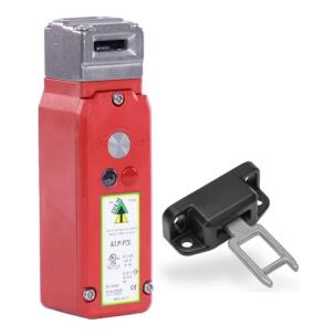 Chave de Segurança com Trava por Solenoide 201021HF - KLP-P2L 2NA+4NF Plastico IP67 Solenoide AC/DC 24V Atuador Flexivel Cat.4