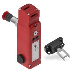 Chave de Segurança com Trava por Mola 212001HF - KLM-RR 2NA+4NF Metal IP67 Solenoide AC/DC 24V Atuador Flexível Cat.4