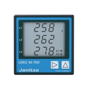 Medidor de energia UMG 96RM-P 3 Canais de Tensão 4 Canais de Corrente 1/5A 90-277VCA Profibus, Modbus, USB I/O 4/6 Precisão 0.2%