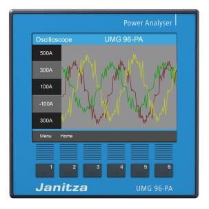 Analisador de energia UMG 96-PA Painel 3 Canais de Tensão 3 Canais de Corrente 1/5A 90-277VCA I/O 3/3 Precisão 0.2%