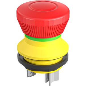 Botão de Emergência Monobloco FRPVKOO_698 2NF Plástico IP65 22mm Conexão Faston