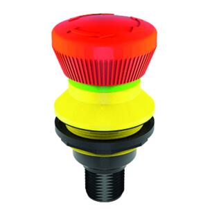 Botão de Emergência Monobloco FRVKOOI_C112 1NA+2NF Plástico 22mm IP65 Conector M12