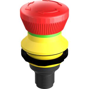 Botão de Emergência Monobloco FRVKOO_C001 2NF Plástico 22mm IP65 Conector M12