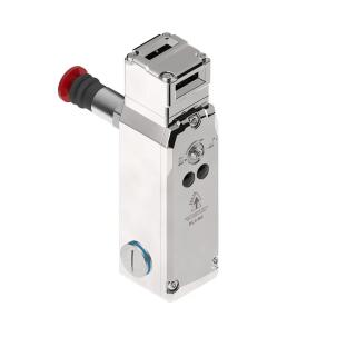 Chave de Segurança com Trava por Mola 215001HFH - KL3-SS-RR 2NA+4NF Inox IP69K Solenoide AC/DC 24V Atuador Flexivel