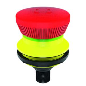 Botão de Emergência Monobloco KRVKOO_C001 2NF Plástico 22mm IP65 Conector M12