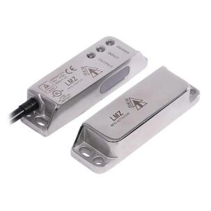 Sensor de Segurança Magnetico 412003 - LMZ-M-RFID 1NA+2NF Inox IP69K LED Conector M12
