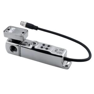 Chave de Segurança com Trava por Mola 470003 - MLZ 1NA+2 x OSSD Inox IP69K Solenoide DC 24V Conector M12 Atuador Flexivel RFID