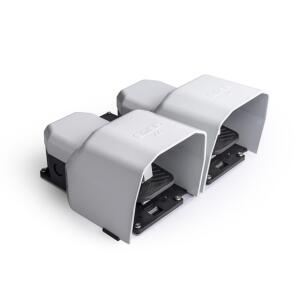 Pedaleira Dupla Dois Estágios PDKA22GG10G 2 x 1NA+1NF Aluminio IP65 Cinza