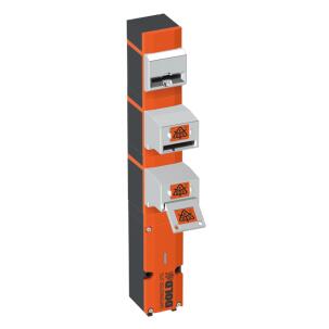 Chave Trapped Key RX11BM/K 2NAF+1NF Plástico IP65 Acionamento por Lingueta 2000N Uma Chave Travada Uma Chave Removida Lingueta Livre