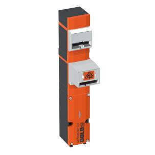 Chave Trapped Key SX01BM/K 2NAF+1NF Plástico IP65 Acionamento por Lingueta 2000N Chave Removida Lingueta Livre