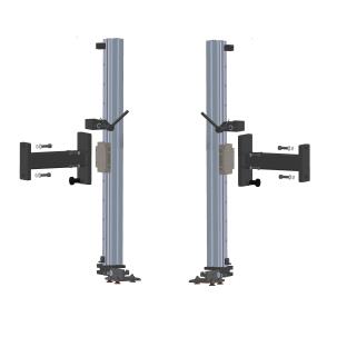 Par de Suporte CHSC-D7-CZ700-SP220 para Laser Emissor e Receptor com Ajuste de Altura Aluminio