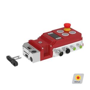 Chave de Segurança com Trava por Mola UGB-NET-M-PS Profinet Metal IP65 Solenoide DC 24V Conector M12 Atuador Rigido RFID