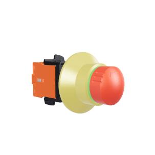 Botão de Emergência Modular 1NA+2NF Plástico 22mm IP69K Conexão Parafuso