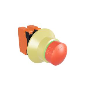 Botão de Emergência Modular Automonitorado 2NF Plástico 22mm IP69K Conexão Mola