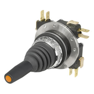 Joystick 030M8T44 8 Posições Retorno por Mola 4NAF Metalico 30mm IP68 Conexão Faston
