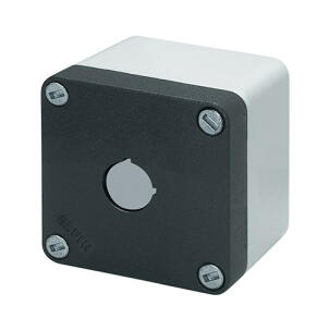 Botoeira Alumínio 040C0808-6P1C 1 Furo 22mm Cinza Sem Entrada de Cabos IP69K