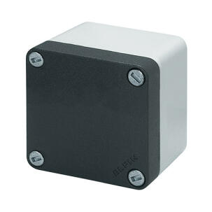 Botoeira Alumínio 040C0808-6 Sem Furação Cinza Sem Entrada de Cabos IP69K