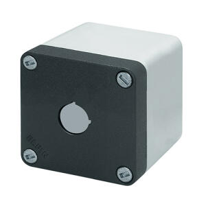Botoeira Alumínio 040C0808-8P1C 1 Furo 22mm Cinza Sem Entrada de Cabos IP69K