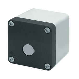 Botoeira Alumínio 040C0808-8P1 1 Furo 22mm Cinza Sem Entrada de Cabos IP69K