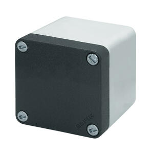 Botoeira Alumínio 040C0808-8 Sem Furação Cinza Sem Entrada de Cabos IP69K
