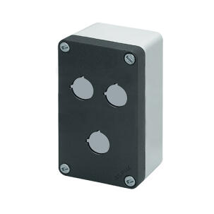 Botoeira Alumínio 040C0814-6P3C 3 Furos 22mm Cinza Sem Entrada de Cabos IP69K
