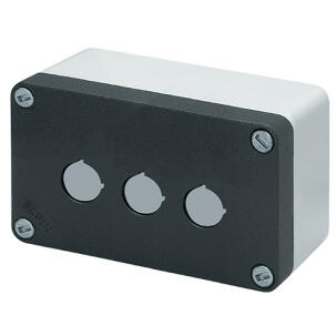 Botoeira Alumínio 040C0814-6P3L 3 Furos 22mm Cinza Sem Entrada de Cabos IP69K