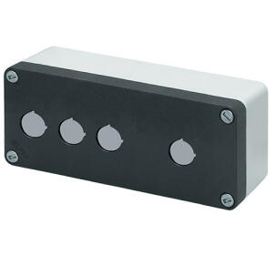Botoeira Alumínio 040C0820-6P4LC 4 Furos 22mm Cinza Sem Entrada de Cabos IP69K