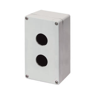 Botoeira Alumínio 040C0915-7ES2 2 Furos 30mm Cinza Entrada de Cabos M20 IP69K