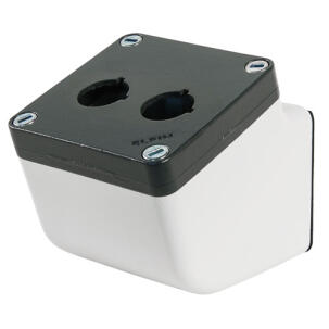 Botoeira Alumínio 040L0808-8EP2 2 Furos 22mm Cinza Entrada de Cabos M20 IP69K