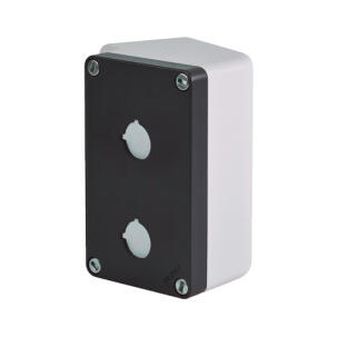 Botoeira Alumínio 040L0814-8EP2 2 Furos 22mm Cinza Entrada de Cabos M20 IP69K
