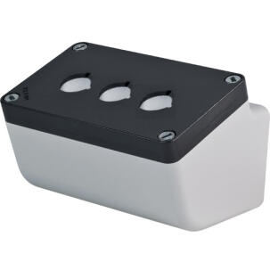 Botoeira Alumínio 040L0814-8EP3L 3 Furos 22mm Cinza Entrada de Cabos M20 IP69K