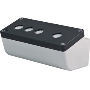 Botoeira Alumínio 040L0820-8EP4LC 4 Furos 22mm Cinza Entrada de Cabos M20 IP69K