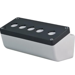 Botoeira Alumínio 040L0820-8EP5LC 5 Furos 22mm Cinza Entrada de Cabos M20 IP69K