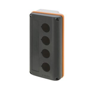 Botoeira Plástica 080E160-P4 4 Furos 22mm Cinza Sem Entrada de Cabos IP69K