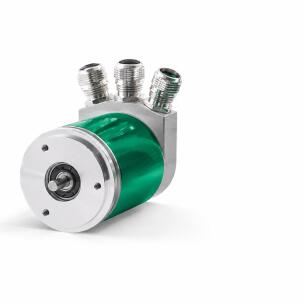Encoder Absoluto Rotativo AM58-12-12-PB2-06-PT-R Singleturn-12 bits Multiturn-12 bits Profibus DP Eixo-Sólido 6mm 10 - 30 Vcc IP65