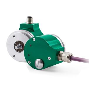 Encoder Absoluto Rotativo AM5813/4096PB-12 Singleturn-13 bits Multiturn-12 bits Profibus DP Eixo-Sólido 12mm 10 - 30 Vcc IP65