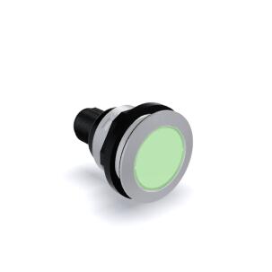 Botão de Pulso Verde Iluminado STLI_C005_GN 1NA Plástico 22mm IP67 24 V cc/ca Conector M12