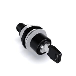 Seletora com Chave SSSA12II_C009 3 Posições Fixas 2NA Plastico 22mm IP67 Conector M12