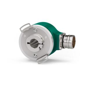 Encoder Absoluto Rotativo EHCT59-10-15-GA4-15-PT-RL005/S688 Singleturn-10 bits Multiturn-15 bits SSI Eixo-Oco 15mm 10 - 30 Vcc IP65