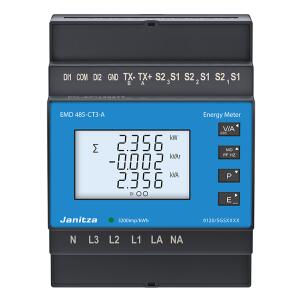 Medidor de energia EMD 485-CT3-A Trilho DIN 3 Canais de Tensão 3 Canais de Corrente 6A 100-277VCA Modbus
