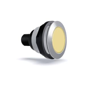 Botão de Pulso Amarelo Iluminado STLI_C005_GB 1NA Plástico 22mm IP67 24 V cc/ca Conector M12