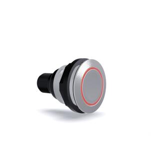 Botão de Pulso Vermelho Iluminado STLRRI_C005 1NA Plástico 22mm IP67 24 V cc/ca Conector M12